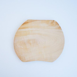 受注生産　会津の天然木「お皿プレート　大」トチの木 6枚目の画像