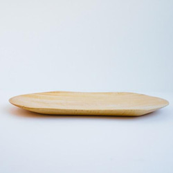 受注生産　会津の天然木「お皿プレート　大」トチの木 4枚目の画像