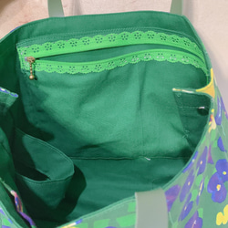 ビオラの深緑トートバッグ 3枚目の画像