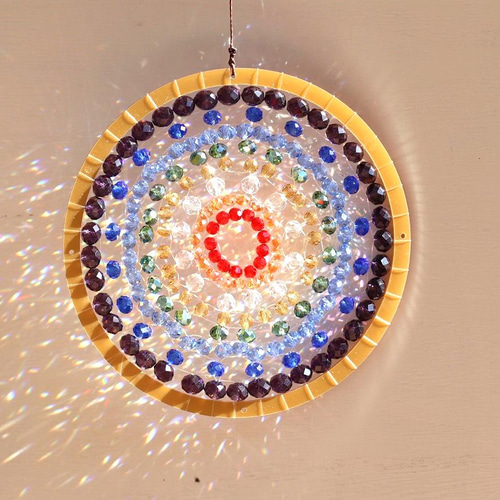 大きな虹色ビーズ曼荼羅 その他アート Giri Bless 通販 13241898