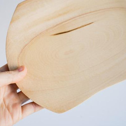 受注生産　会津の天然木「お皿プレート　小」トチの木 2枚目の画像
