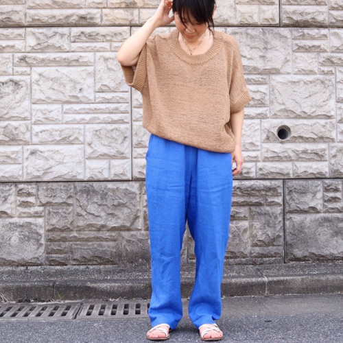 【ハンドメイド】そのままの色のリネンパンツ 07021215_60de84b9eb866.jpg