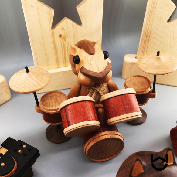 頑固な木製木製ドラム クリスマス ギフト 5枚目の画像