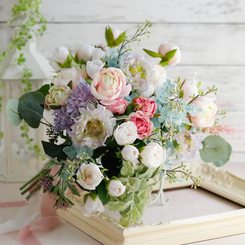 ブーケとブートニア（アーティフィシャルフラワー） 宅配商品