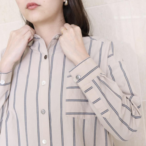 Needles ストライプ 長袖シャツ ベージュ - トップス Needles ストライプ 長袖シャツ ベージュ - トップス