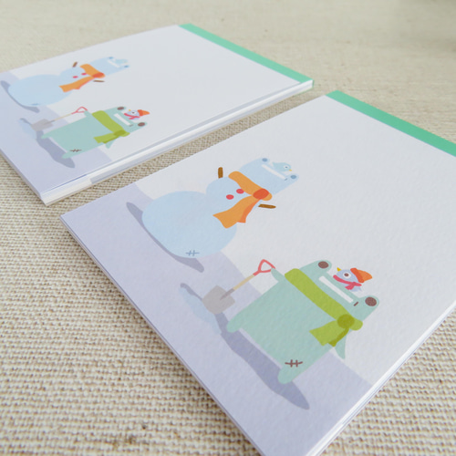 冬のがえるととり メモ帳 メモ帳 ムームーフォレスト 通販 13242529