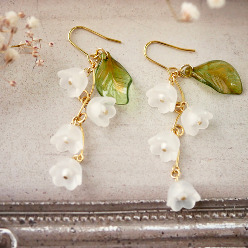 送料無料*॰ْ✧ًすずらんのアクセサリー ピアス（その他） Ruban