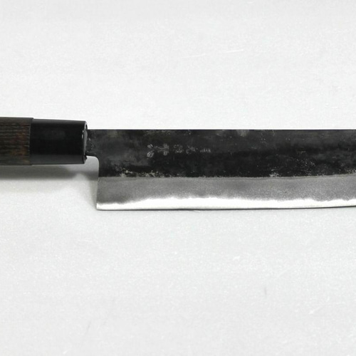 月光作 青紙2号 黒打 切付包丁 210㎜ #1429 焼栗柄 包丁