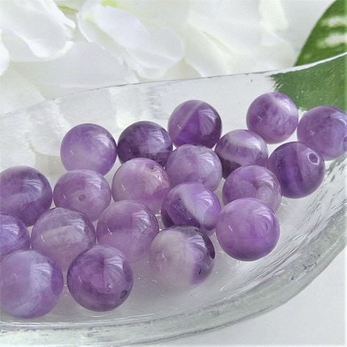 6～12mm ケープアメジスト 天然石 丸玉 ラウンド 【大きさ選択】 6mm