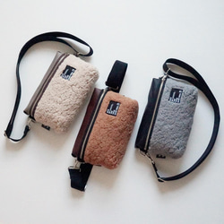 Coronto Form [灰色] 羊皮圍巾 x 合成皮革 Mini Marsa Coche 生態皮革 第11張的照片