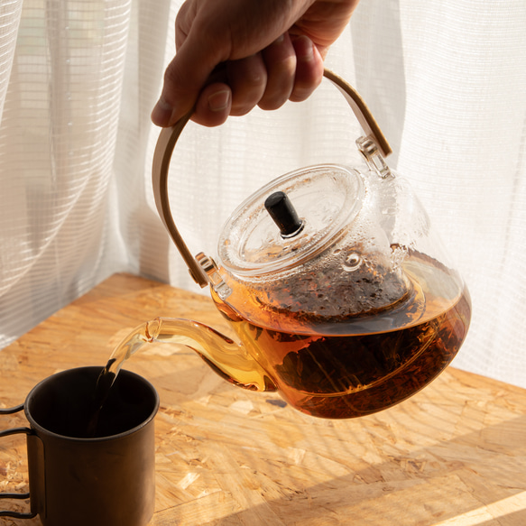 透明のやかん(ガラスケトル) Glass transparent kettle 直火対応 大容量1000mL 11枚目の画像