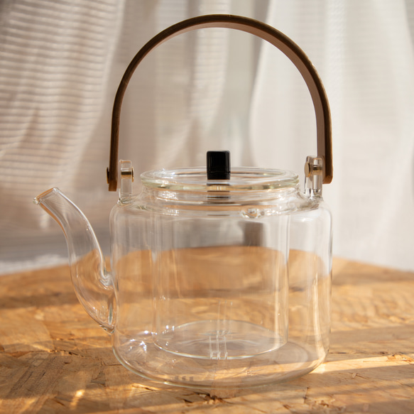 透明のやかん(ガラスケトル) Glass transparent kettle 直火対応 大容量1000mL 7枚目の画像