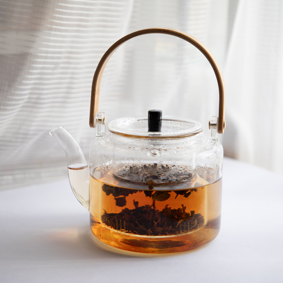 透明のやかん(ガラスケトル) Glass transparent kettle 直火対応 大容量1000mL 10枚目の画像