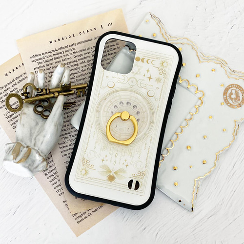 全5色】月の満ち欠け・12星座 スマホリング / バンカーリング 星 天体