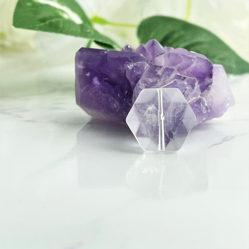 17mm ダビデの星（六芒星）1個 天然石 マニカラン産 ヒマラヤ水晶