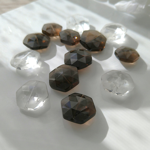 17mm ダビデの星（六芒星）1個 天然石 マニカラン産 ヒマラヤ水晶