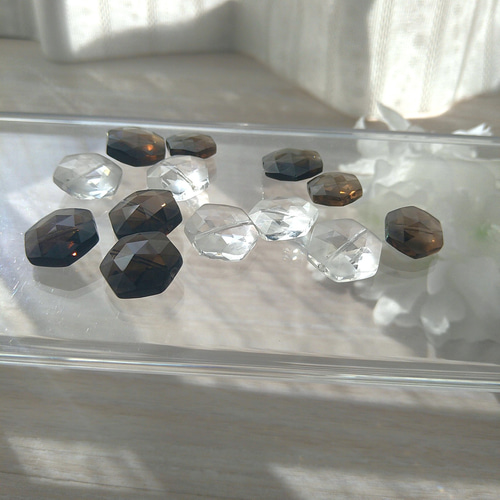 17mm ダビデの星（六芒星）1個 天然石 マニカラン産 ヒマラヤ水晶