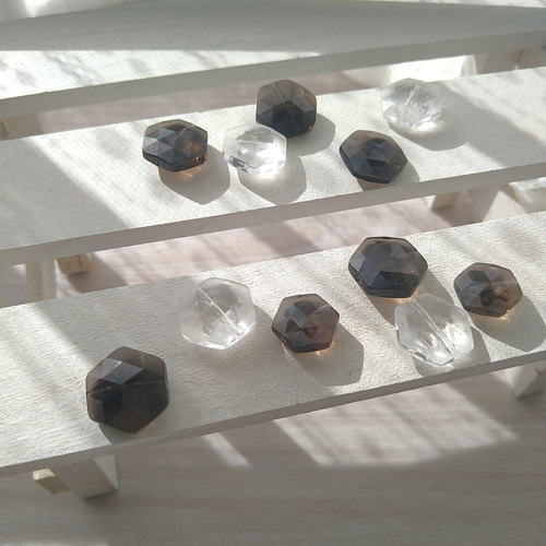 17mm ダビデの星（六芒星）1個 天然石 マニカラン産 ヒマラヤ水晶