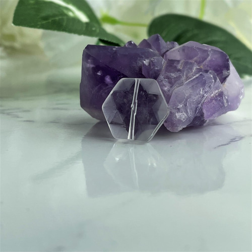 17mm ダビデの星（六芒星）1個 天然石 マニカラン産 ヒマラヤ水晶