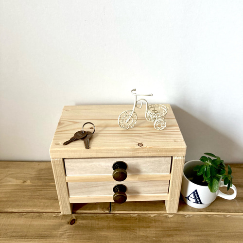 アクセサリー収納 本棚 にもなる 木製 ドールベンチ 引き出し収納 北欧