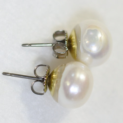 (1 件 / 出口) 淡水珍珠單耳環 (10mm / 鈦柱) 第3張的照片