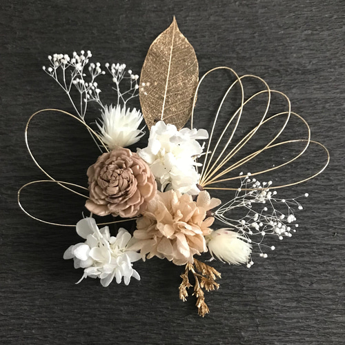 卒業式 ハーフアップ 髪飾り プリザーブドフラワー 結婚式 成人式