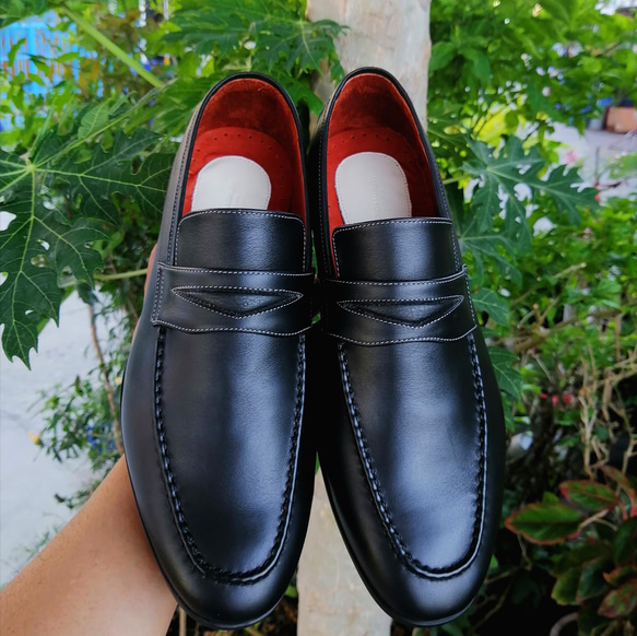 ◆新產品◆ [奢華皮革] [完全客製化模型] 熟練工匠精選的優質皮革 標準硬幣樂福鞋 第5張的照片