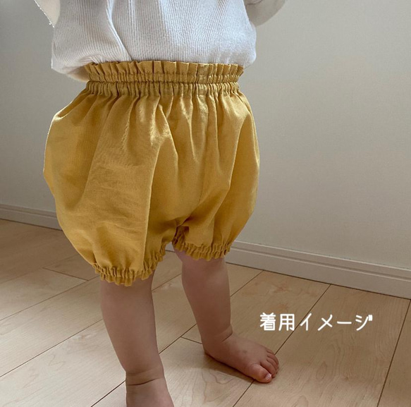 ラスト1点⭐️ベビー かぼちゃパンツ/くすみピンク/サイズ70-85cm共通/ベビーフォトにおすすめ♡ 3枚目の画像