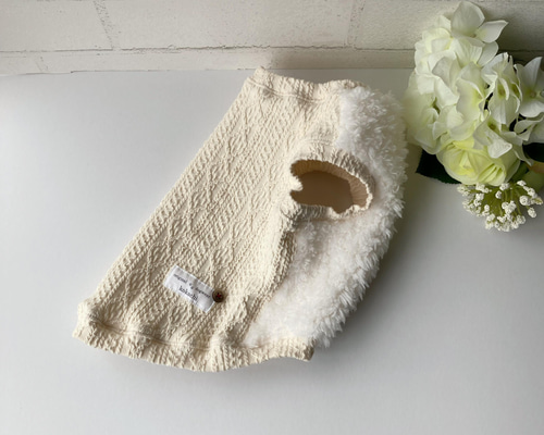 犬服【3S〜S】アラン風ニットタンクトップ ペット服・アクセサリー 犬