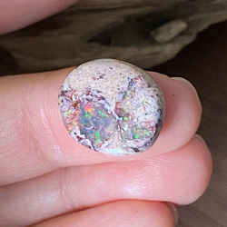 ピンファイヤー カンテラオパール 18 母岩付きオパール 天然石 ルース 13枚目の画像