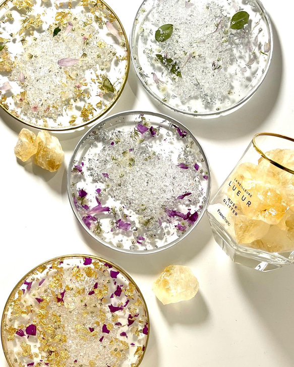 Cristalクリスタール ドライフラワークリスタルレジンアクセサリー