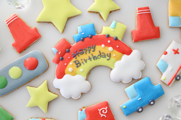 【アイシングクッキー】　誕生日　ケーキトッパー　ミニカー　車　男の子 4枚目の画像
