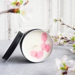 Sakura｜桜の花びらのアロマソイキャンドル Travel Candle 1枚目の画像