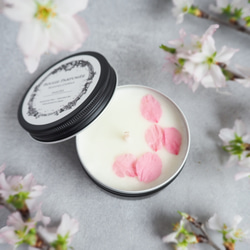 Sakura｜桜の花びらのアロマソイキャンドル Travel Candle 2枚目の画像