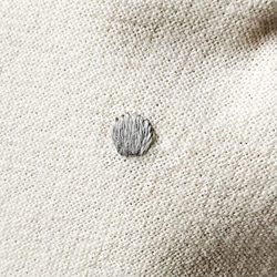 (青×グレー)バラ刺繍の巾着袋 8枚目の画像
