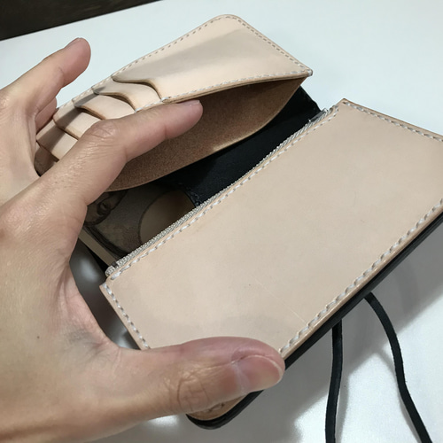 [手染]牛ヌメ革　本革　ミドルウォレット　二つ折り財布　ダークブルー　紺　トラ柄 タケオキクチ TAKEO KIKUCHI タケオキクチ 財布 二つ折り財布