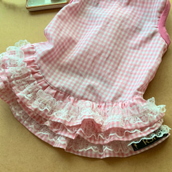 RSH1 格子格紋連衣裙 粉色 免費送貨 第4張的照片