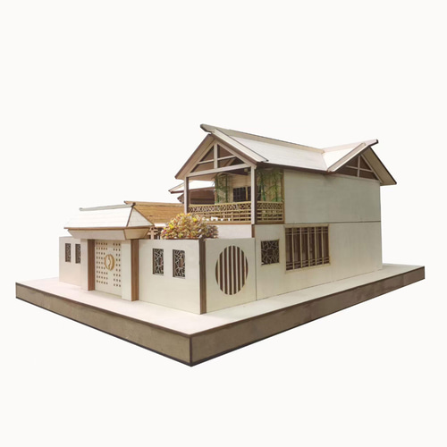 模型製作】 木製ミニチュア オーダーメイド完成品 〈小さな旅館