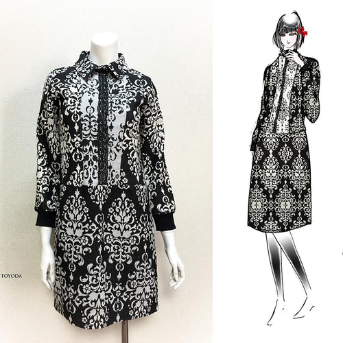 1点もの・デザイン画付き】ゴブラン織り（モノトーン）切り替えベルト  