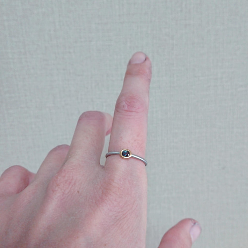 希少 ミステリアスなベキリーブルーガーネット Pt900 K18 リング 指輪