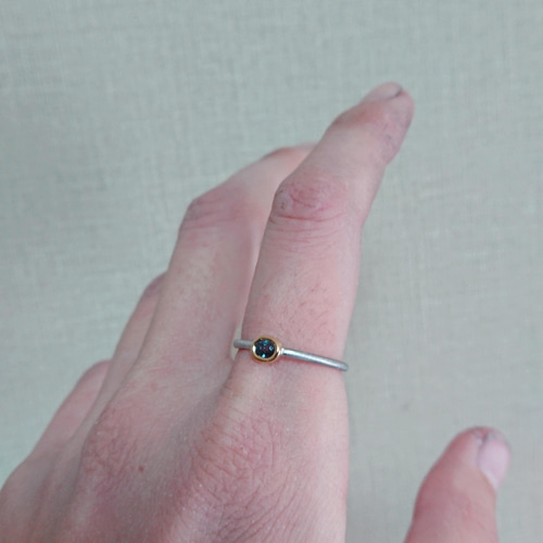希少 ミステリアスなベキリーブルーガーネット Pt900 K18 リング 指輪