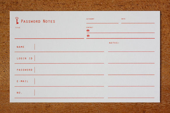 PASSWORD NOTES / パスワードノート30枚 8枚目の画像