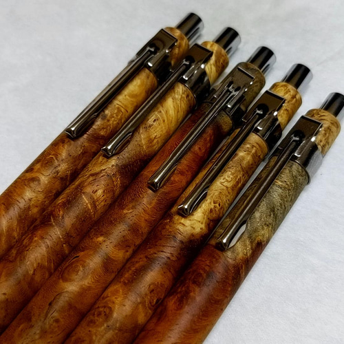 花梨瘤杢 紅白のシャープペンシル 0.5mm ペン・筆記用具 工房
