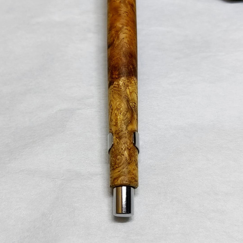花梨瘤杢 紅白のシャープペンシル 0.5mm ペン・筆記用具 工房