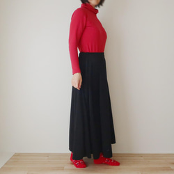 超修身❣️長85cm 6層裙（自由/黑色） 第4張的照片