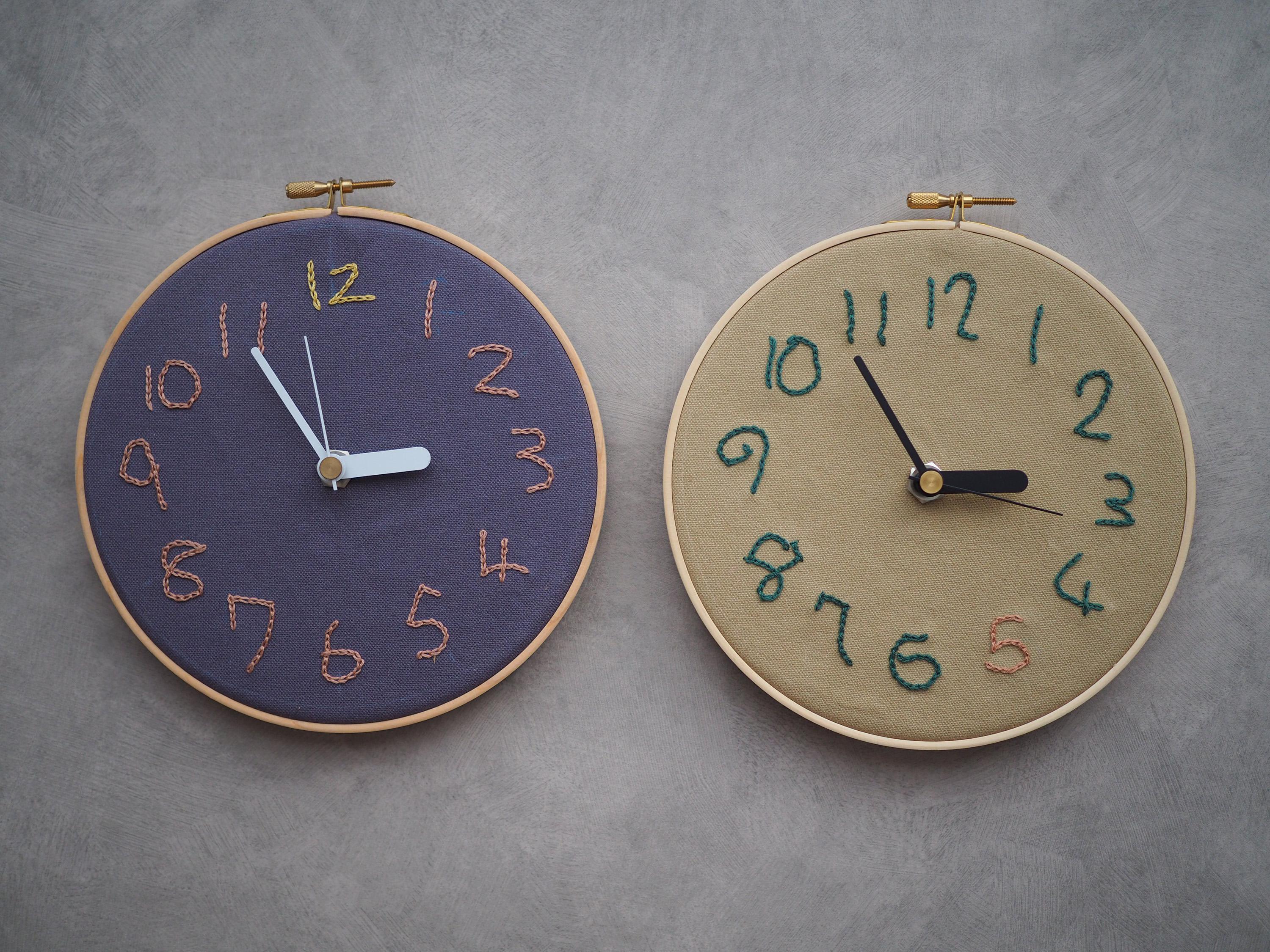 【特集掲載】お誕生日のお祝いや記念日に! | 子どもの描いた数字で彩る手刺繍の掛け時計