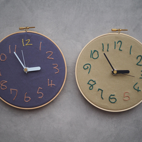 戸塚刺繍　掛・置き時計 戸塚刺繍掛・置き時計