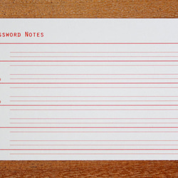 PASSWORD NOTES Ruled line / パスワードノート英語罫線付き20枚 9枚目の画像