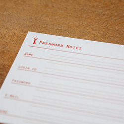 PASSWORD NOTES Ruled line / パスワードノート英語罫線付き20枚 7枚目の画像