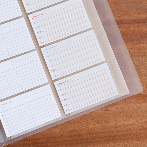 PASSWORD NOTES Ruled line / パスワードノート英語罫線付き20枚